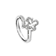 Diamond Butterfly Ring in 18K White Gold