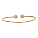 Diamond Open Circle Bangle in 18K Yellow Gold