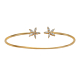 Open Flower Bangle in 18K Yellow Gold