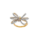 Diamond Ribbon Design Ring In 18K Yellow Gold