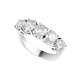 Diamond Engagement For Five Diamonds Ring in 18K White Gold