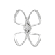 Diamond Butterfly Fashion Ring in 18K White Gold