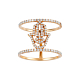 Diamond Hamsa Hand Ring in 18K Rose Gold