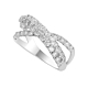 Diamond Double Row Ring in 18K White Gold