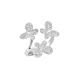 Diamond Three Butterfly Ring in 18K White Gold