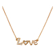 Diamond LOVE Necklace in 18K Rose Gold