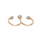 Diamond Open Ring Between Finger Design in 18K Rose Gold